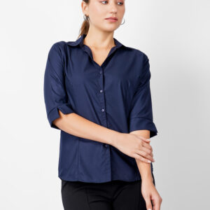 NAVY BLUE CLASSIC COTTON SHIRT
