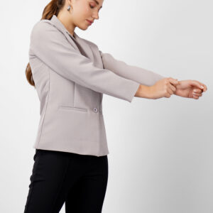 CLASSIC SINGLE BREASTED GREY BLAZER PLUS SIZE