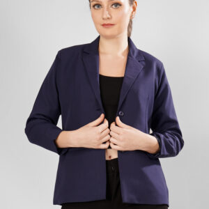 CLASSIC SINGLE BREASTED NAVY BLUE BLAZER PLUS SIZE