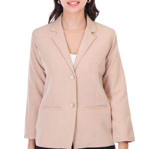 CLASSIC SINGLE BREASTED BEIGE BLAZER