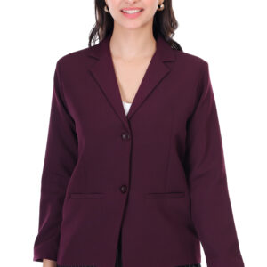 CLASSIC SINGLE BREASTED WINE BLAZER