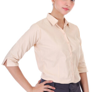 BEIGE CLASSIC COTTON SHIRT