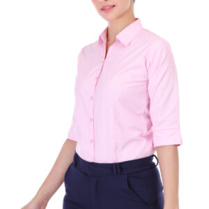 LIGHT PINK CLASSIC COTTON SHIRT PLUS SIZE