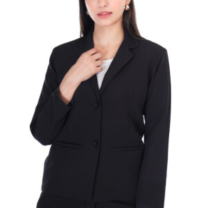 CLASSIC SINGLE BREASTED BLACK BLAZER