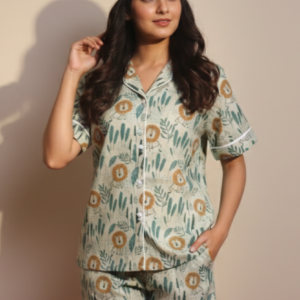 VIBRANT PRINTED SAVANNAH SAGE NIGHT DRESS