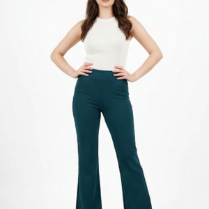 URBAN CONTOUR BELL BOTTOM HIGH WAIST TEAL JEGGING