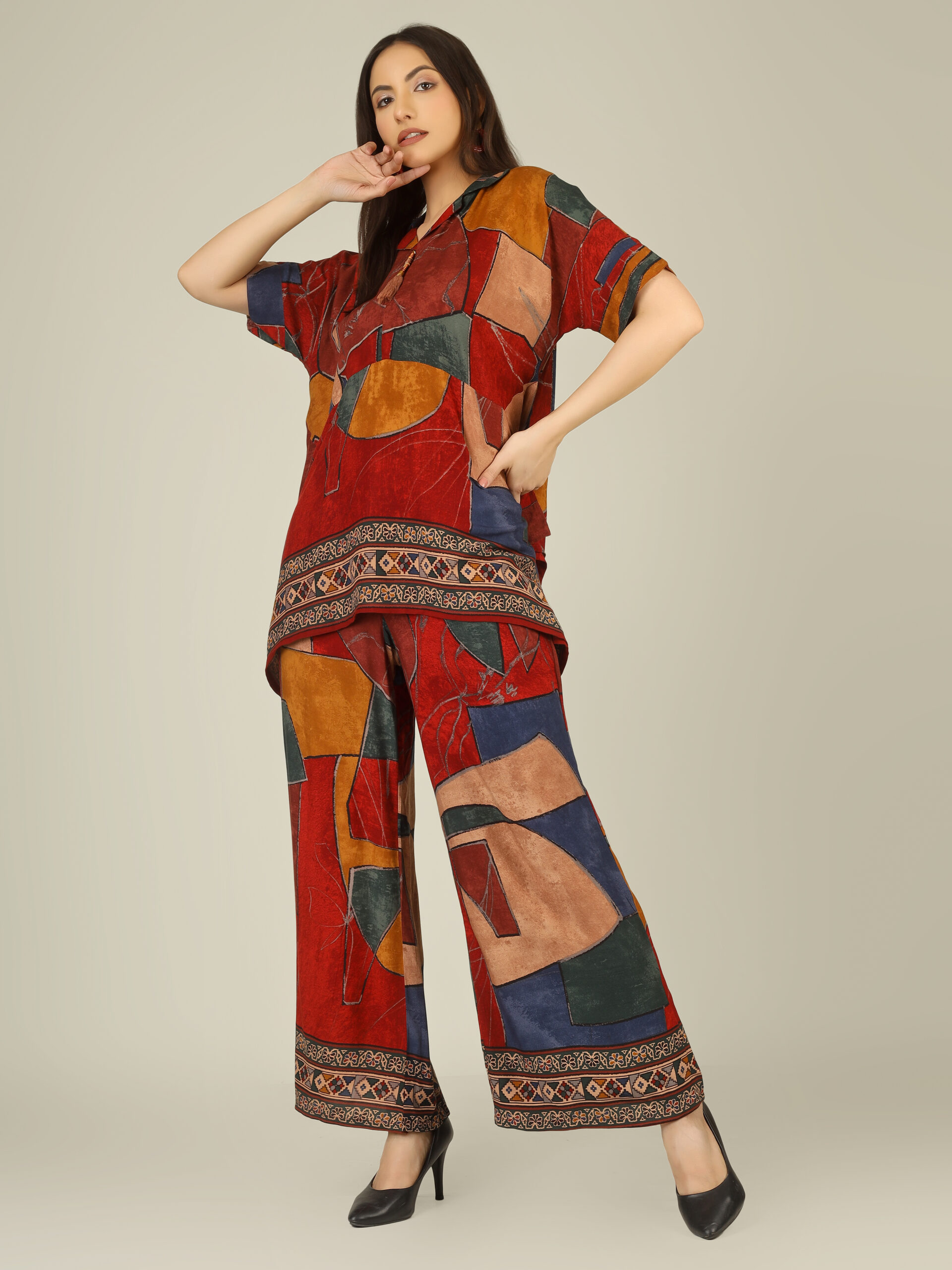 THE RED MOSAIC CO-ORD SET